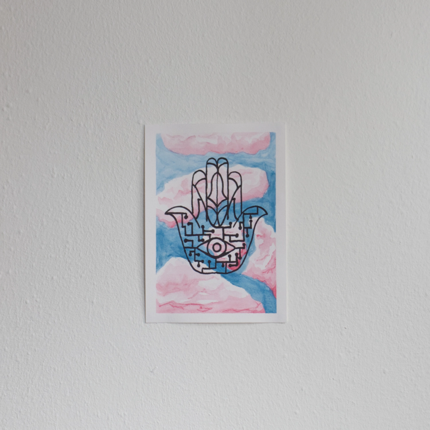 Conrad Dreyers Aquarell Our new god's creation has six ore more fingers